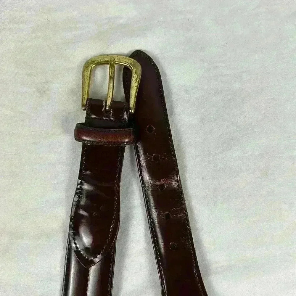 Roundtree & Yorke Mens  Leather Brown Belt Sz 36 - Picture 2 of 7